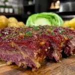 tender crockpot corned beef - featured image