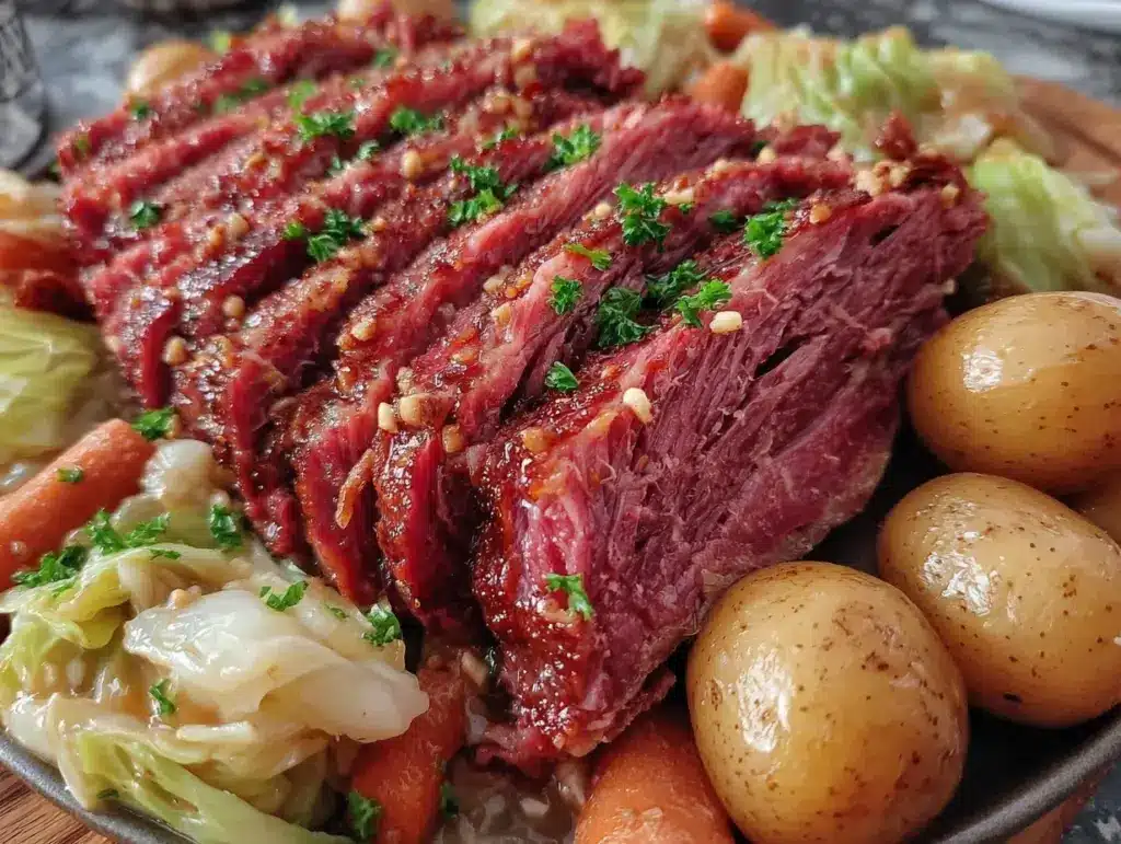 tender Instant Pot corned beef and cabbage - featured image