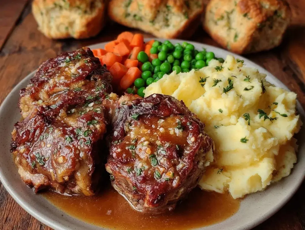 tender roasted lamb shanks - featured image