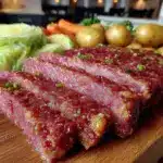 tender slow cooker corned beef - featured image