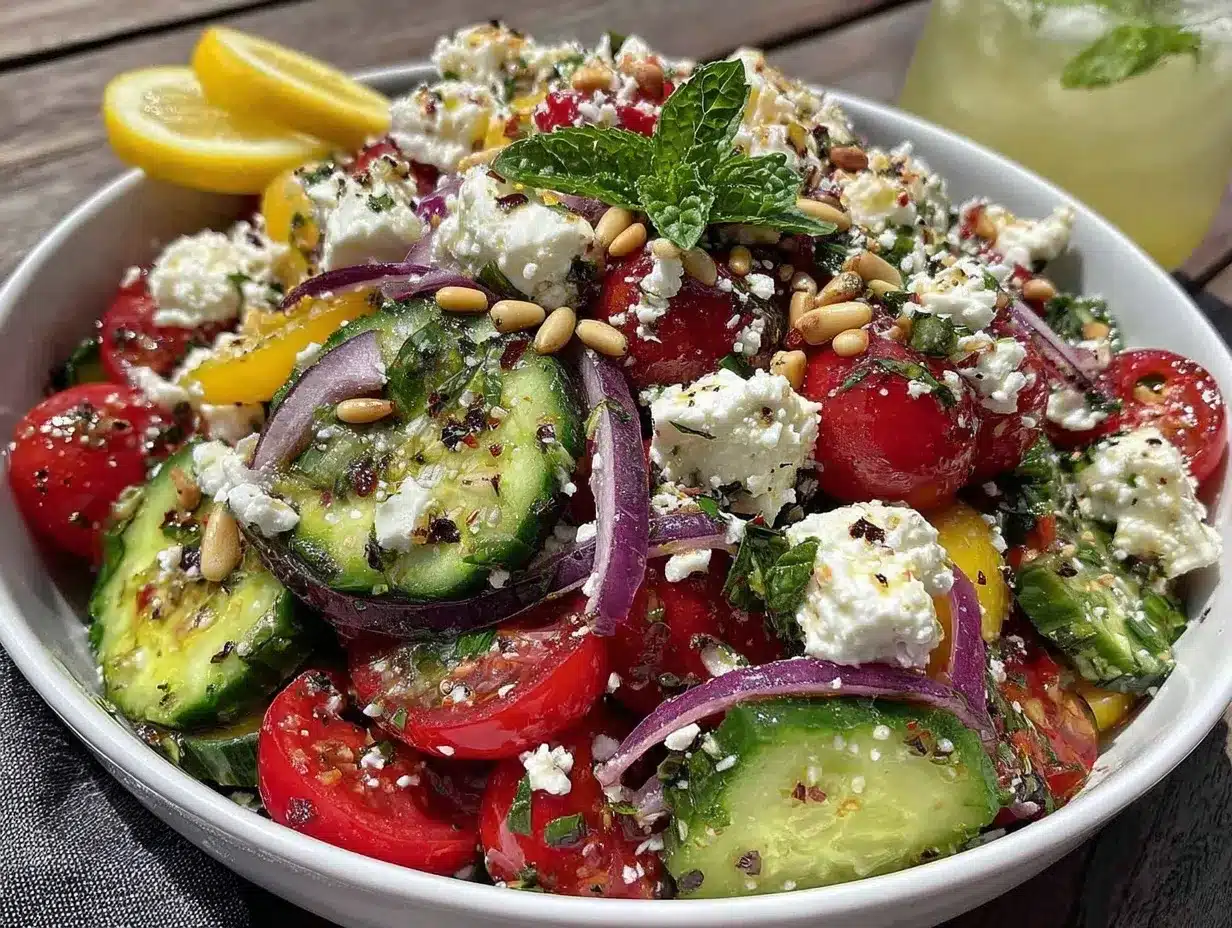 vibrant garden salad preparation steps