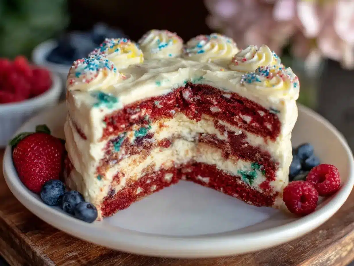 vibrant school colors layer cake preparation steps