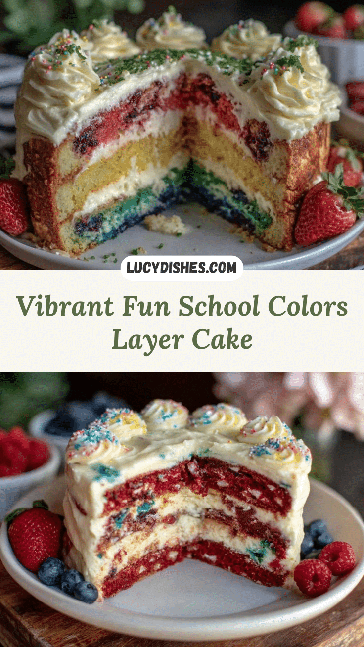vibrant school colors layer cake recipe