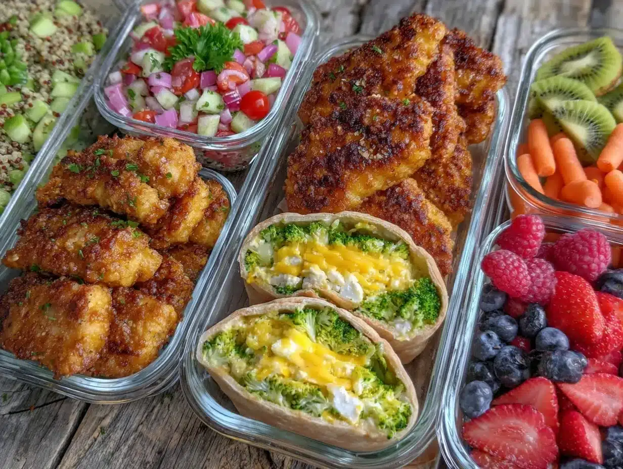 5-day make-ahead school lunch meal prep preparation steps