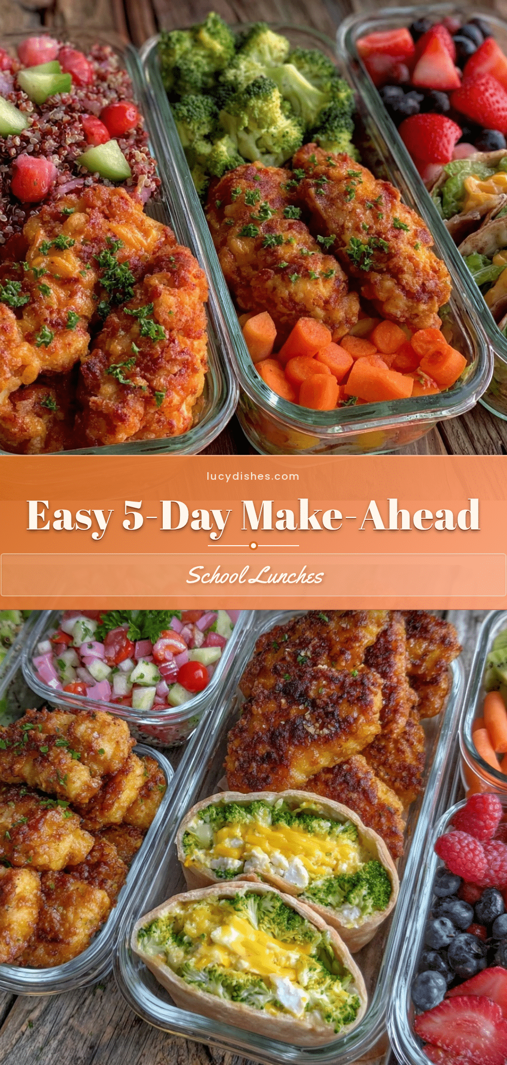 5-day make-ahead school lunch meal prep recipe