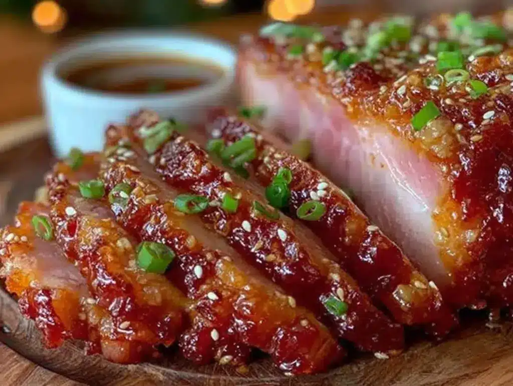 asian inspired honey glazed ham - featured image