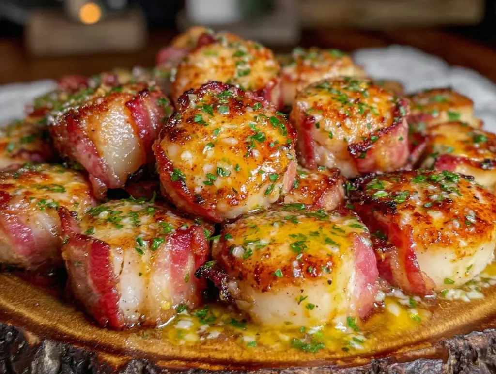 bacon-wrapped scallops - featured image