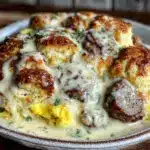 biscuit and gravy casserole - featured image