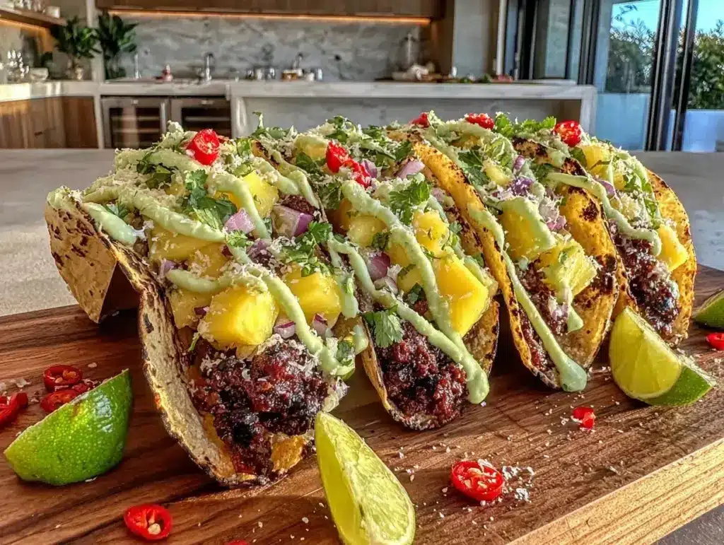 black bean and mango street tacos - featured image