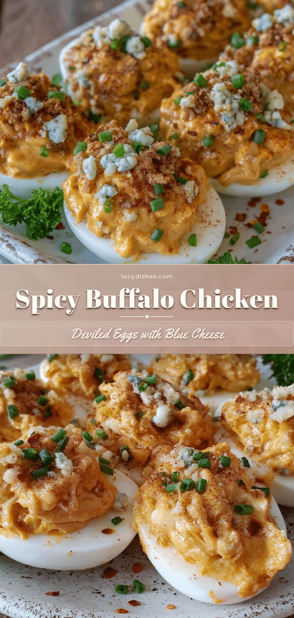 buffalo chicken deviled eggs recipe