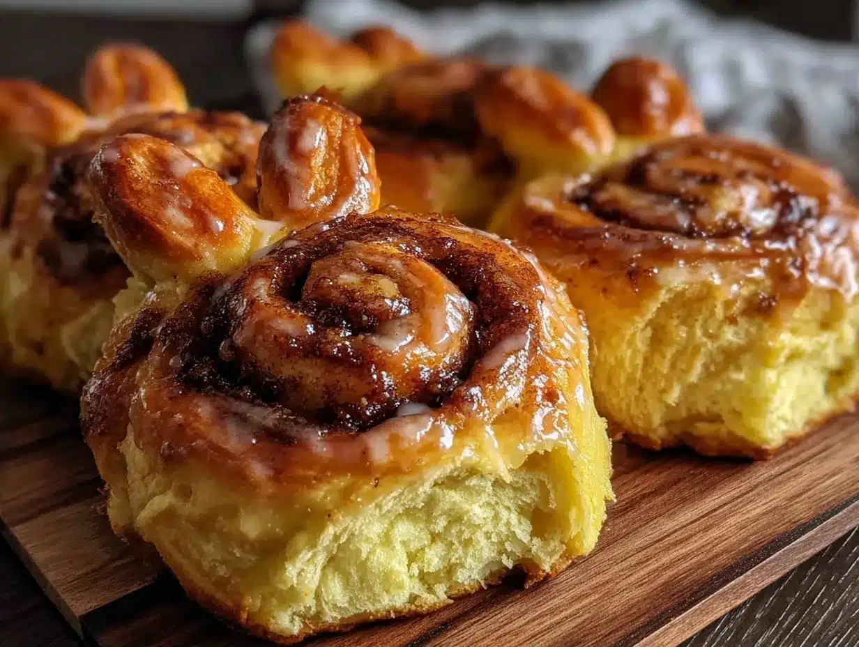 bunny cinnamon rolls preparation steps