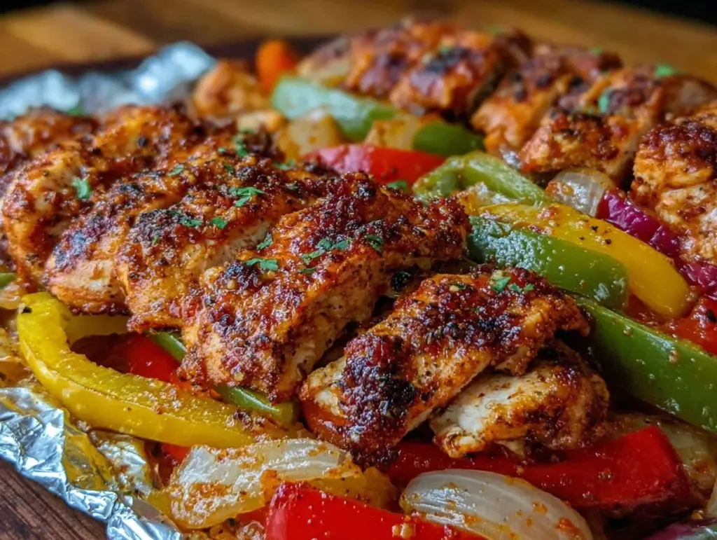 campfire foil packet fajitas - featured image