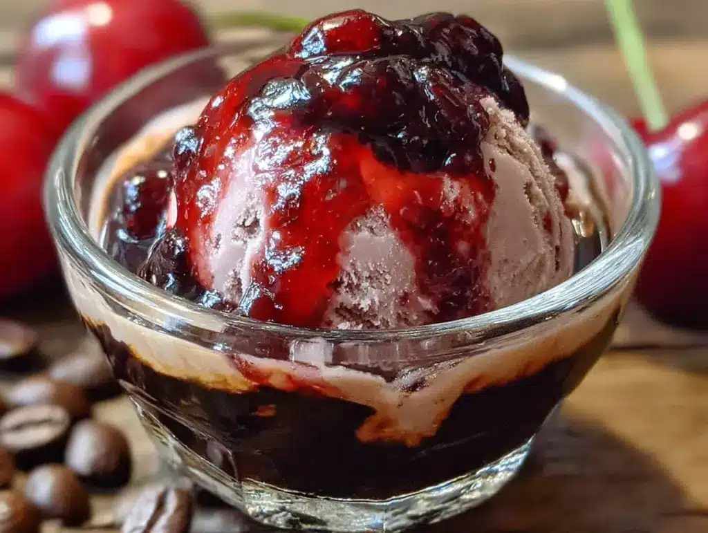 cherry coded affogato - featured image