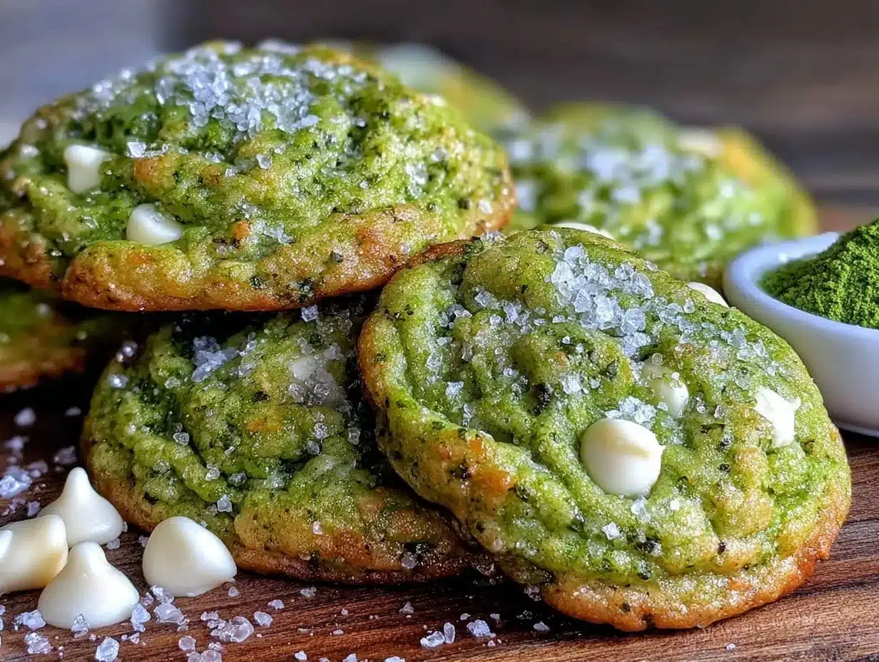 chewy matcha white chocolate chip cookies preparation steps