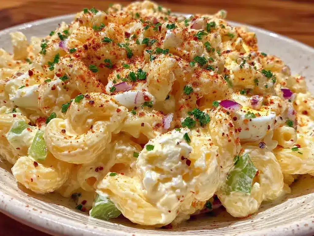 classic creamy elbow macaroni salad - featured image