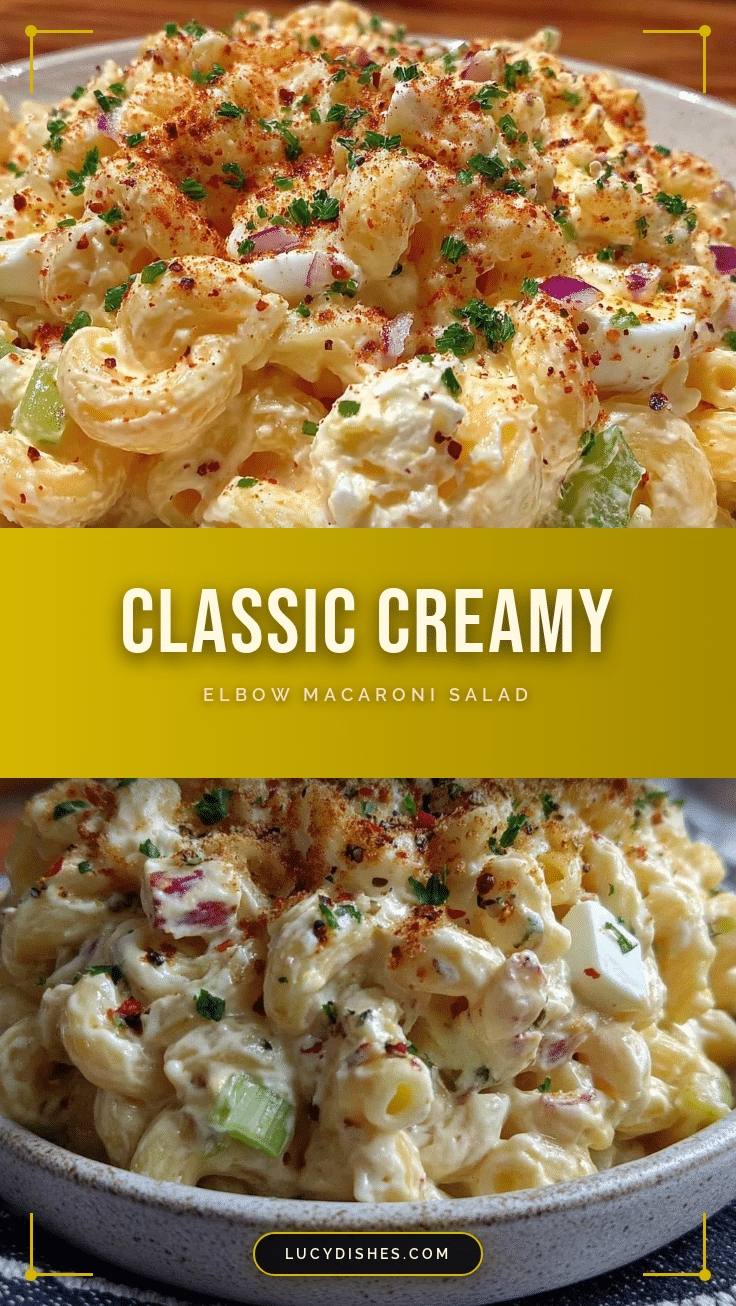 classic creamy elbow macaroni salad recipe