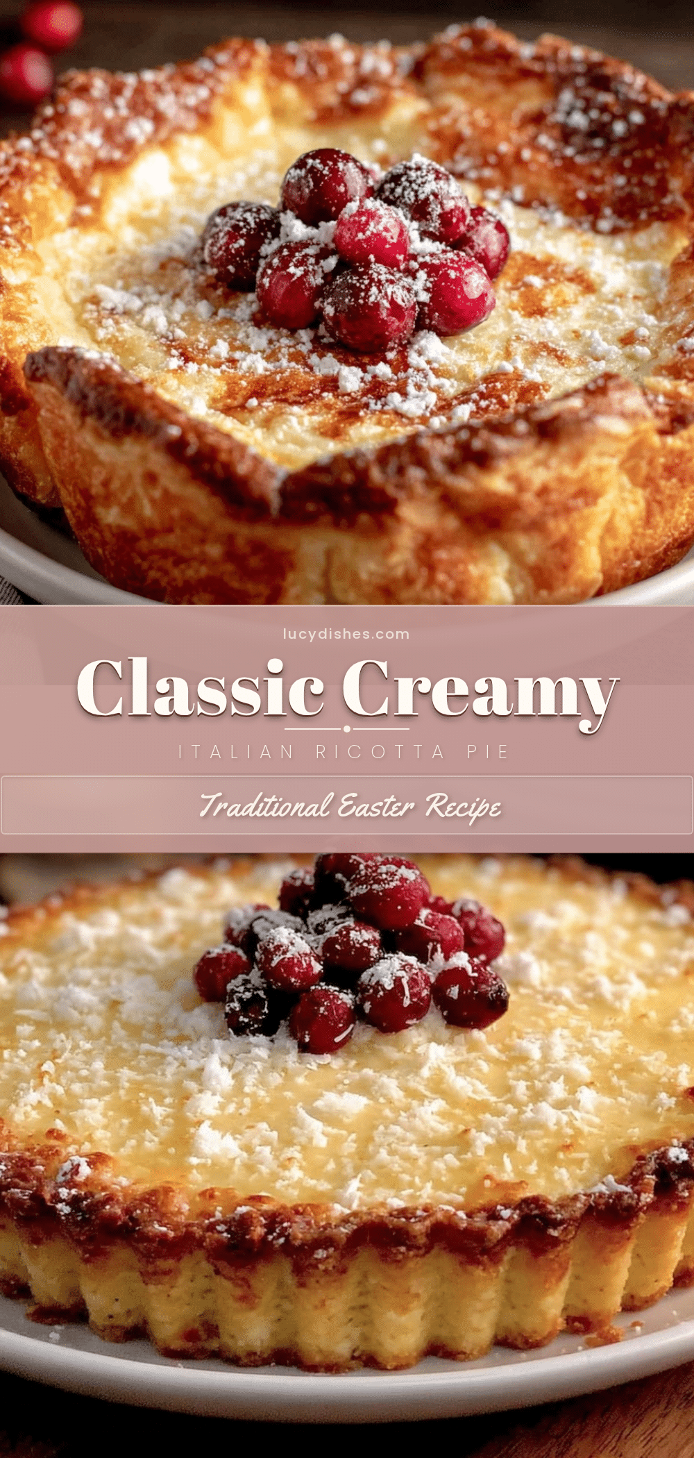 classic creamy Italian ricotta pie recipe recipe