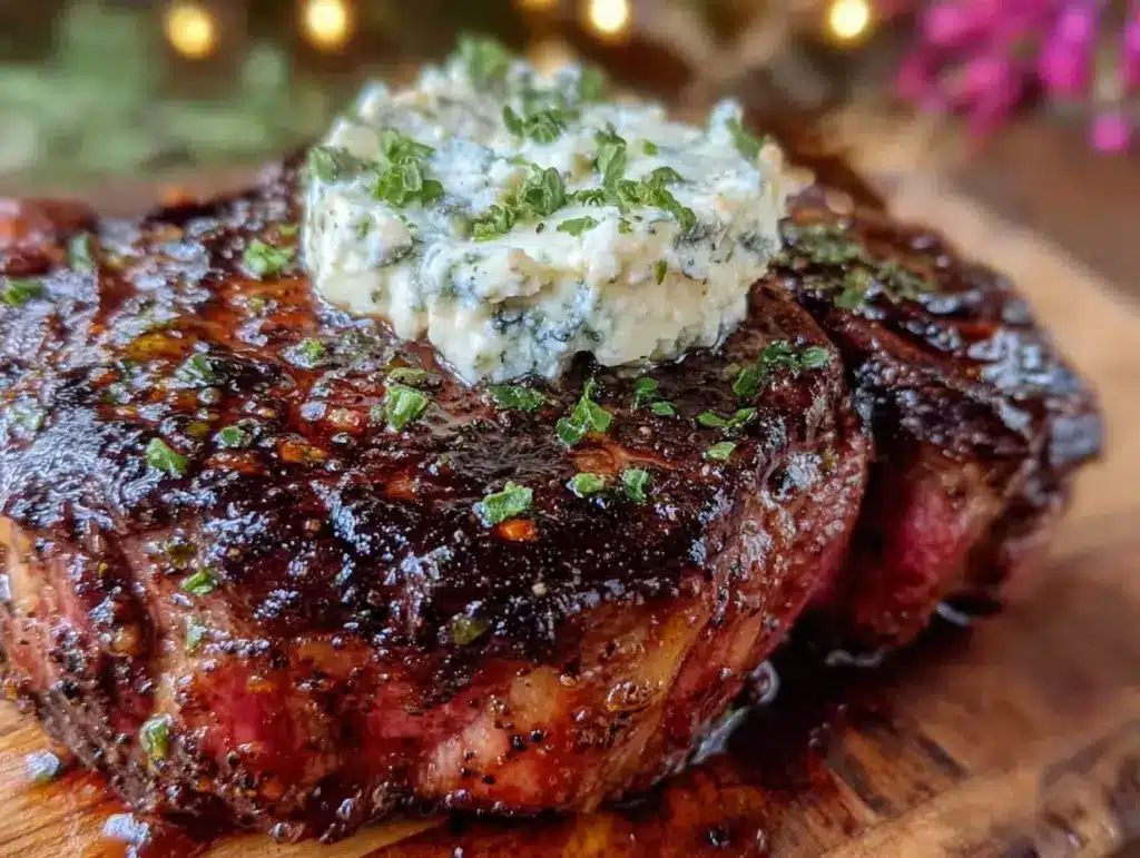 coffee rubbed ribeye - featured image