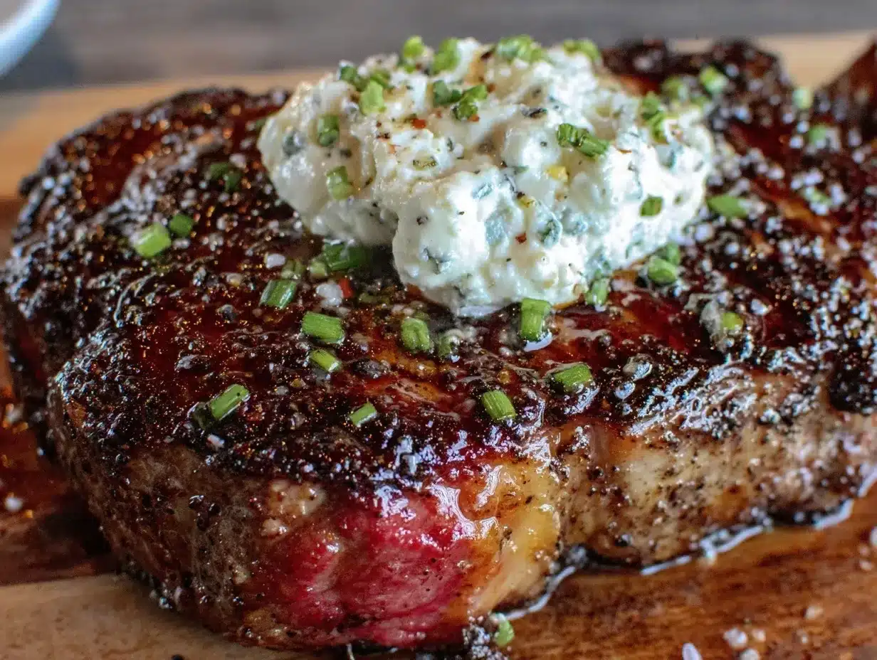 coffee rubbed ribeye preparation steps