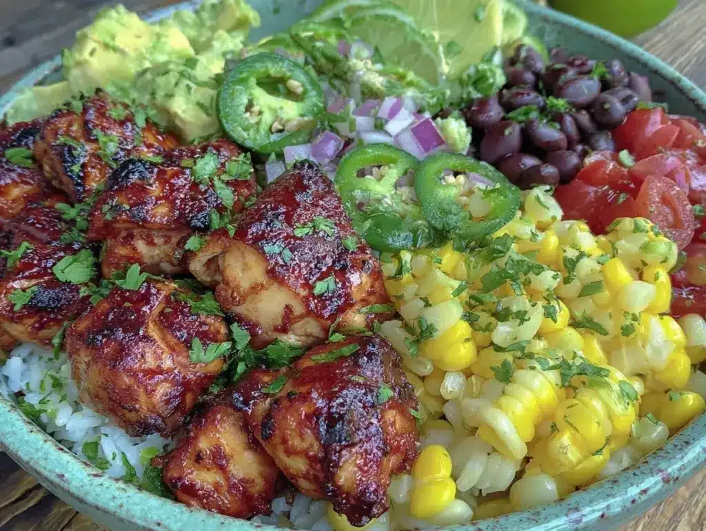 copycat chipotle chicken burrito bowl - featured image