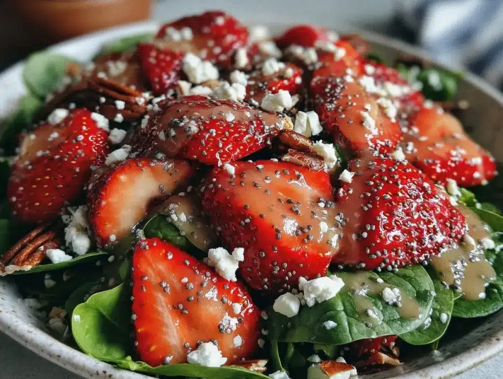 copycat panera strawberry poppyseed salad - featured image