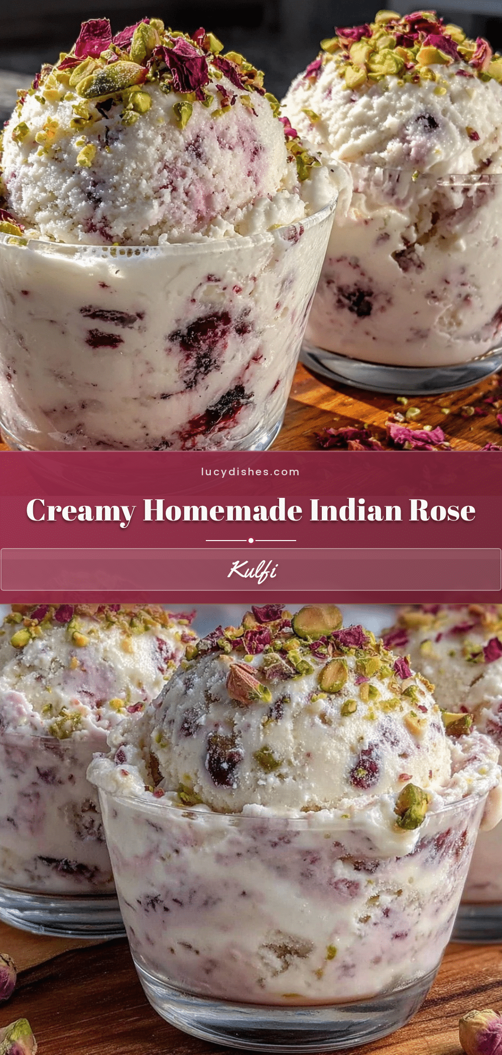 cream indian rose kulfi recipe