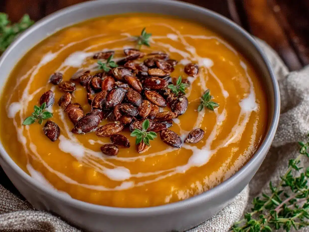 creamy butternut squash soup preparation steps