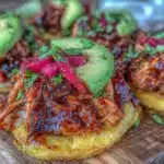 creamy chicken tinga tostadas - featured image