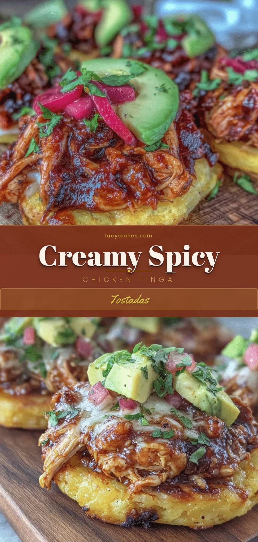 creamy chicken tinga tostadas recipe