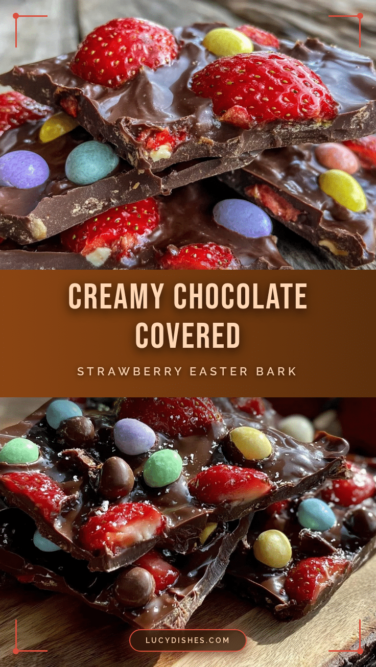 creamy chocolate covered strawberry bark recipe