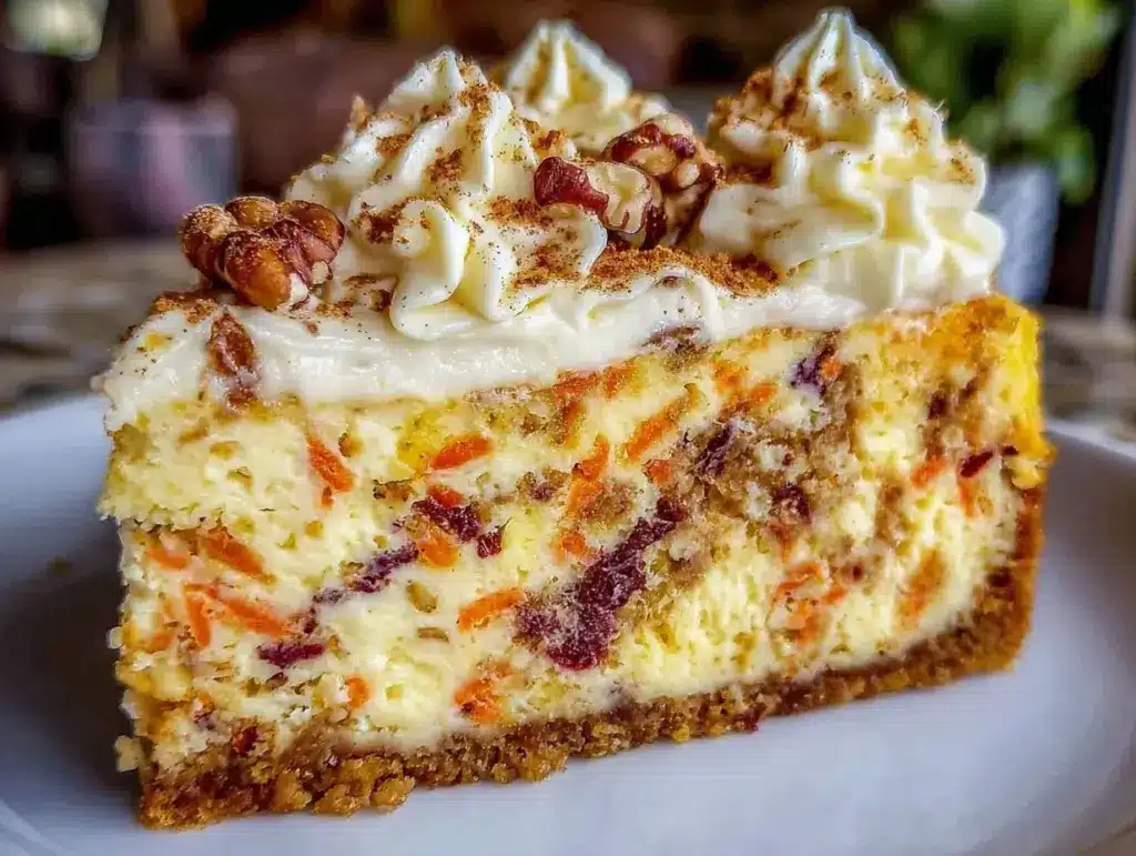 creamy copycat carrot cake cheesecake - featured image