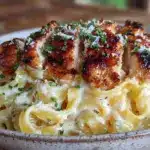 creamy copycat olive garden chicken alfredo - featured image