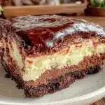creamy copycat olive garden chocolate lasagna dessert - featured image