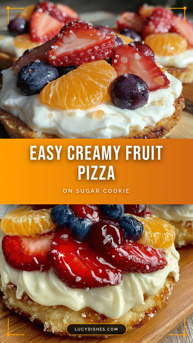creamy fruit pizza on sugar cookie recipe