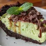 creamy grasshopper pie - featured image