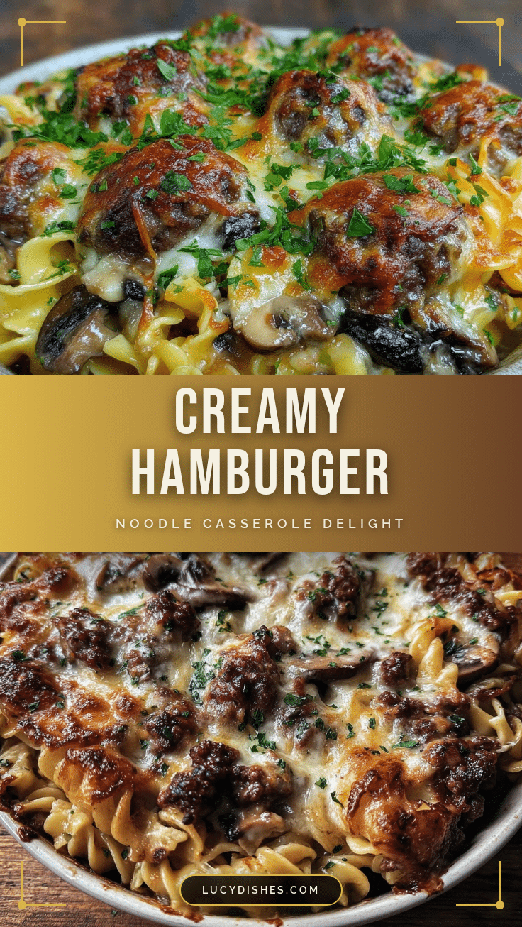 creamy hamburger and noodle casserole recipe