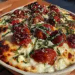 creamy italian baked caprese dip - featured image