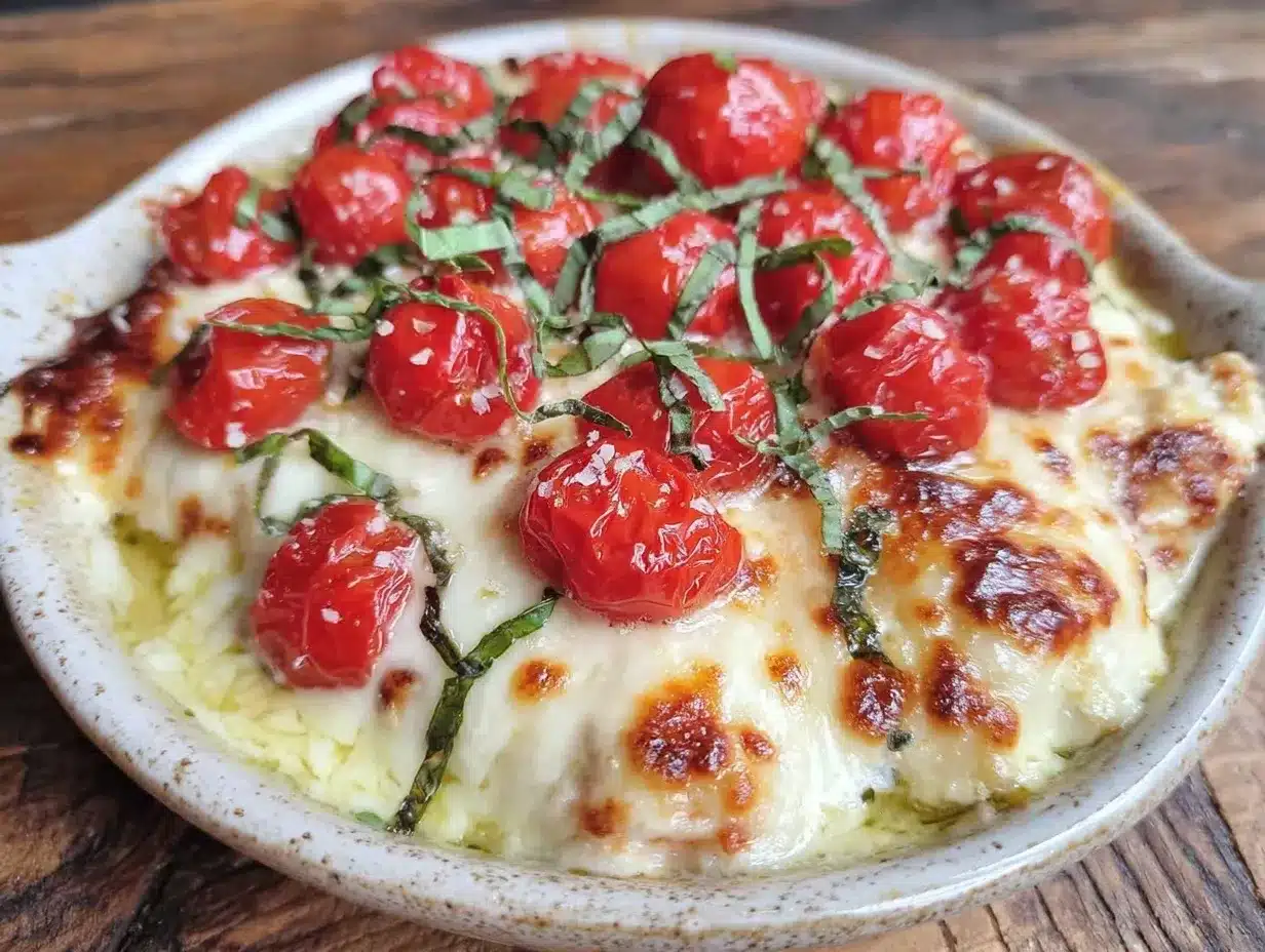 creamy italian baked caprese dip preparation steps