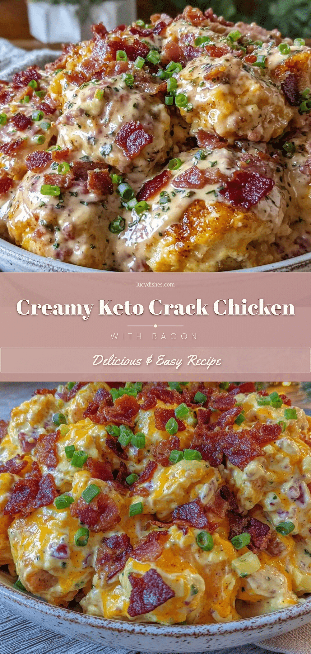 creamy keto crack chicken with bacon recipe