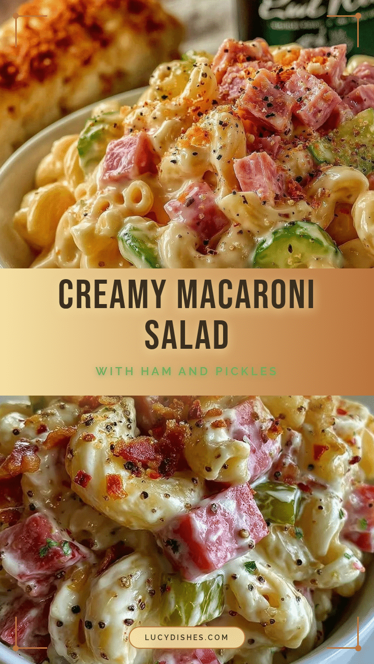 creamy macaroni salad with ham and sweet pickles recipe