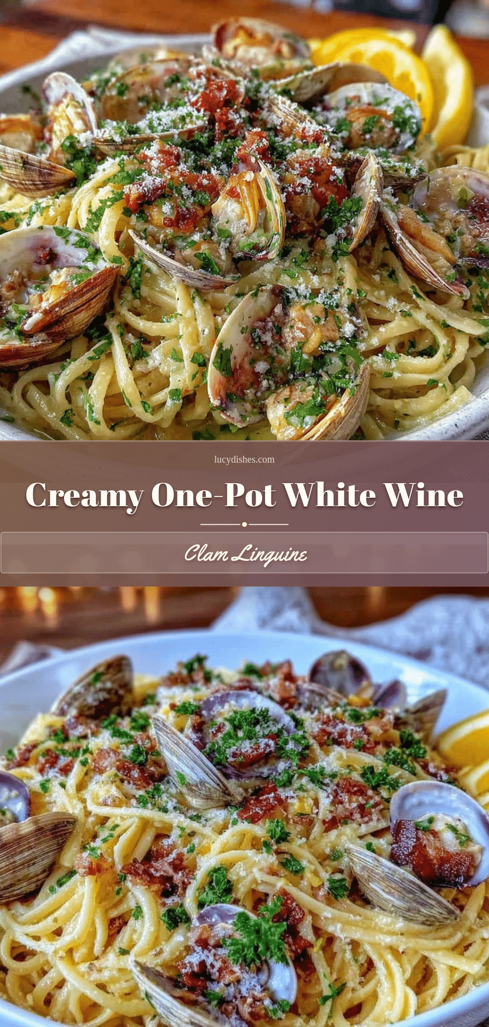 creamy one-pot white wine clam linguine recipe