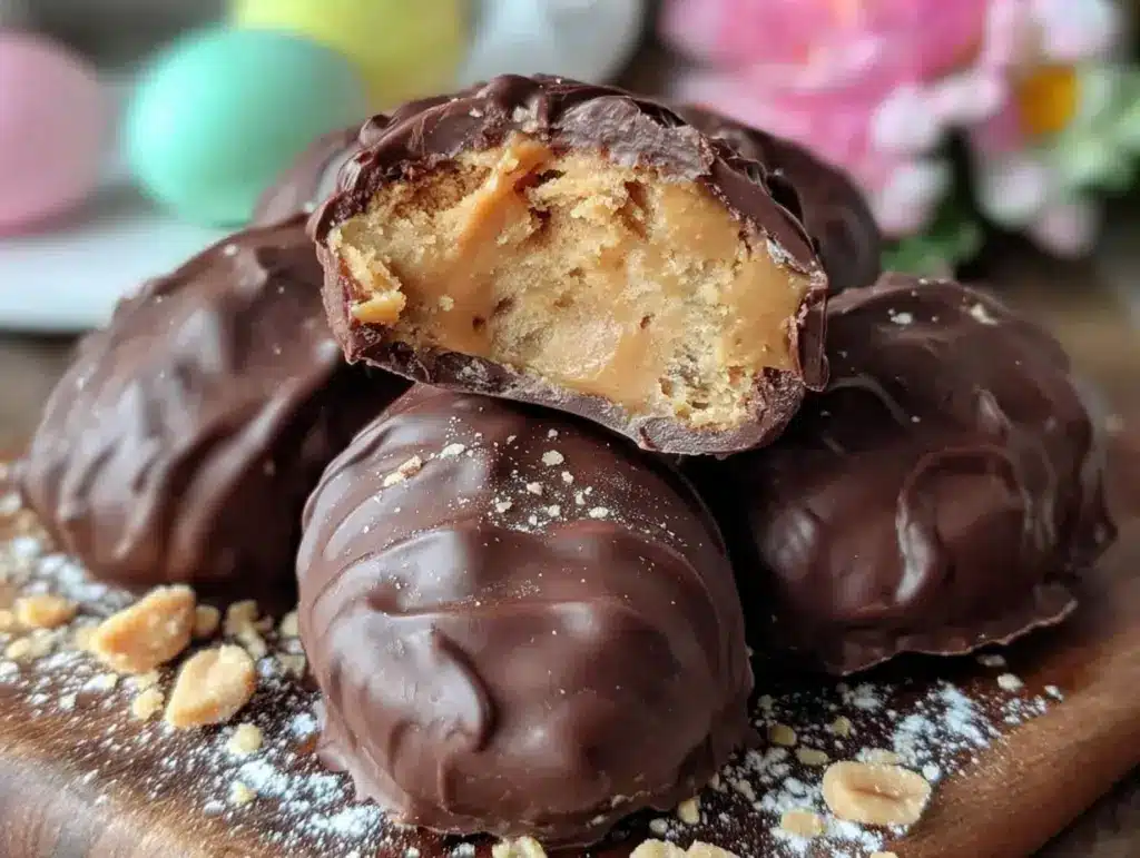 creamy peanut butter Easter eggs - featured image