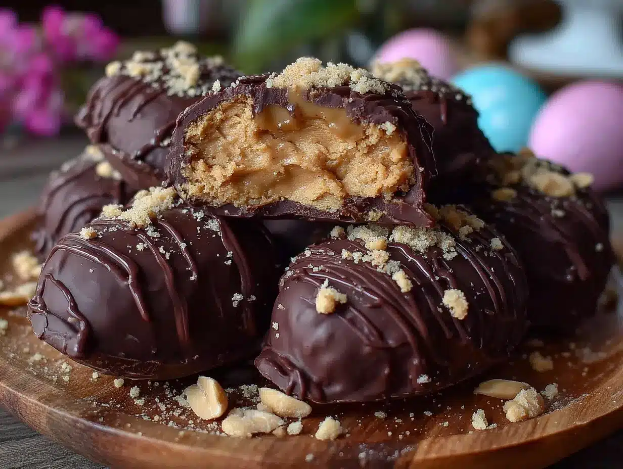 creamy peanut butter Easter eggs preparation steps