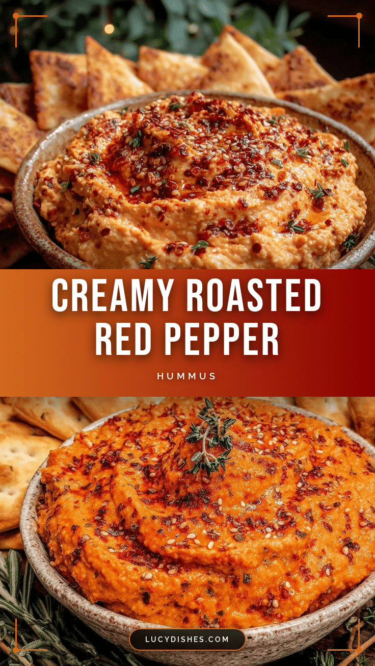 creamy roasted red pepper hummus recipe