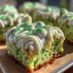 Creamy Shamrock Marshmallow Crispy Rice Treats - featured image