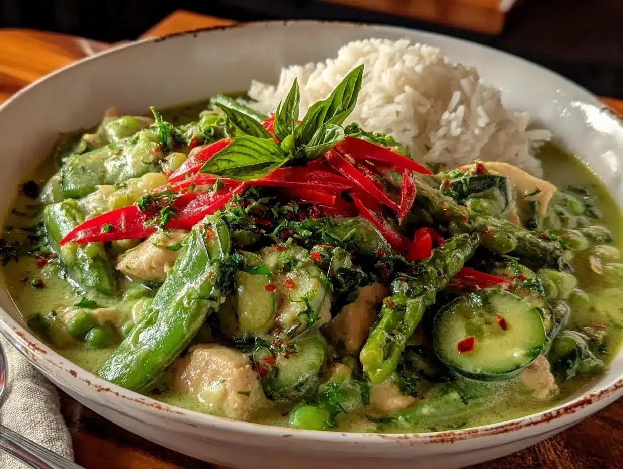 creamy thai green curry preparation steps