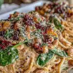 creamy vegan tuscan white bean pasta - featured image