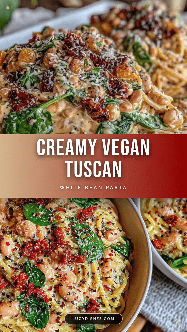 creamy vegan tuscan white bean pasta recipe