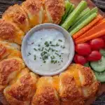 crescent roll veggie tray wreath - featured image