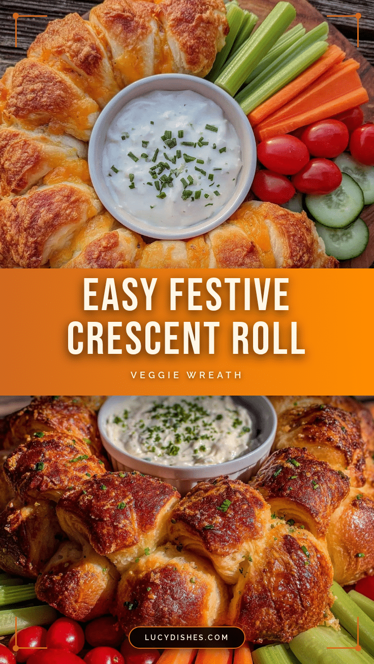 crescent roll veggie tray wreath recipe